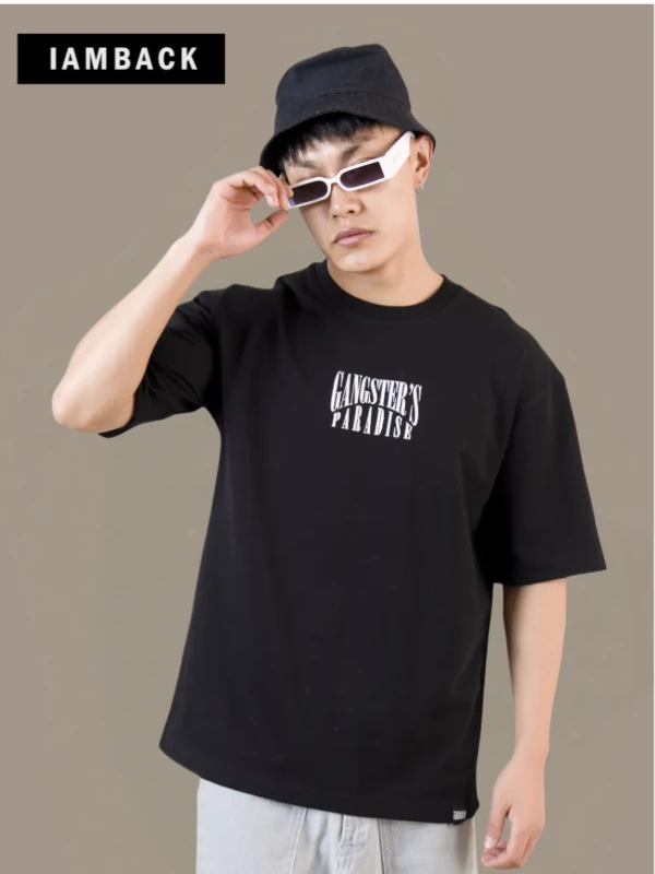 "Gangster's Paradise" Oversized T-Shirt – Black