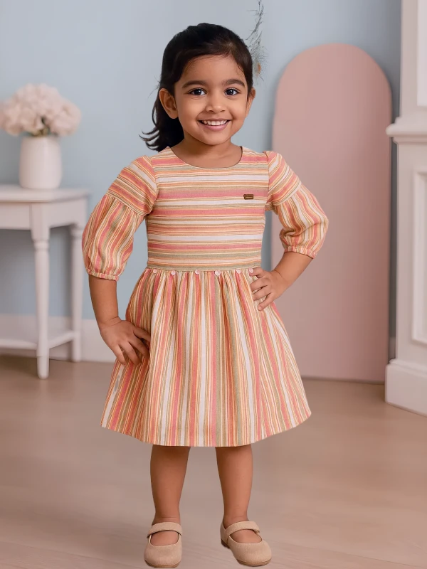Multicolor Striped Dress – Soft, Stylish