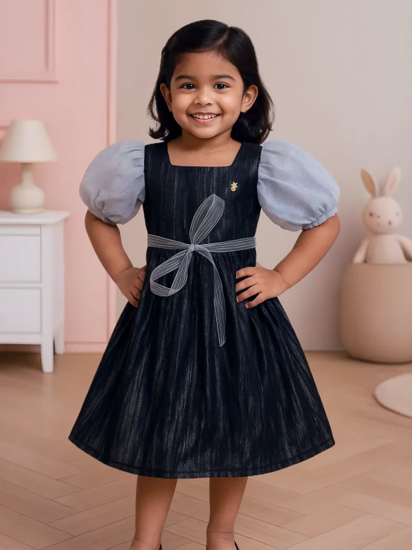 Shimmer Finish with Bow Belt