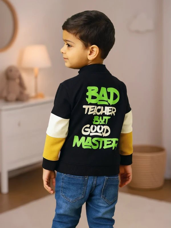 Mustard-Black california Sweatshirt for Boys
